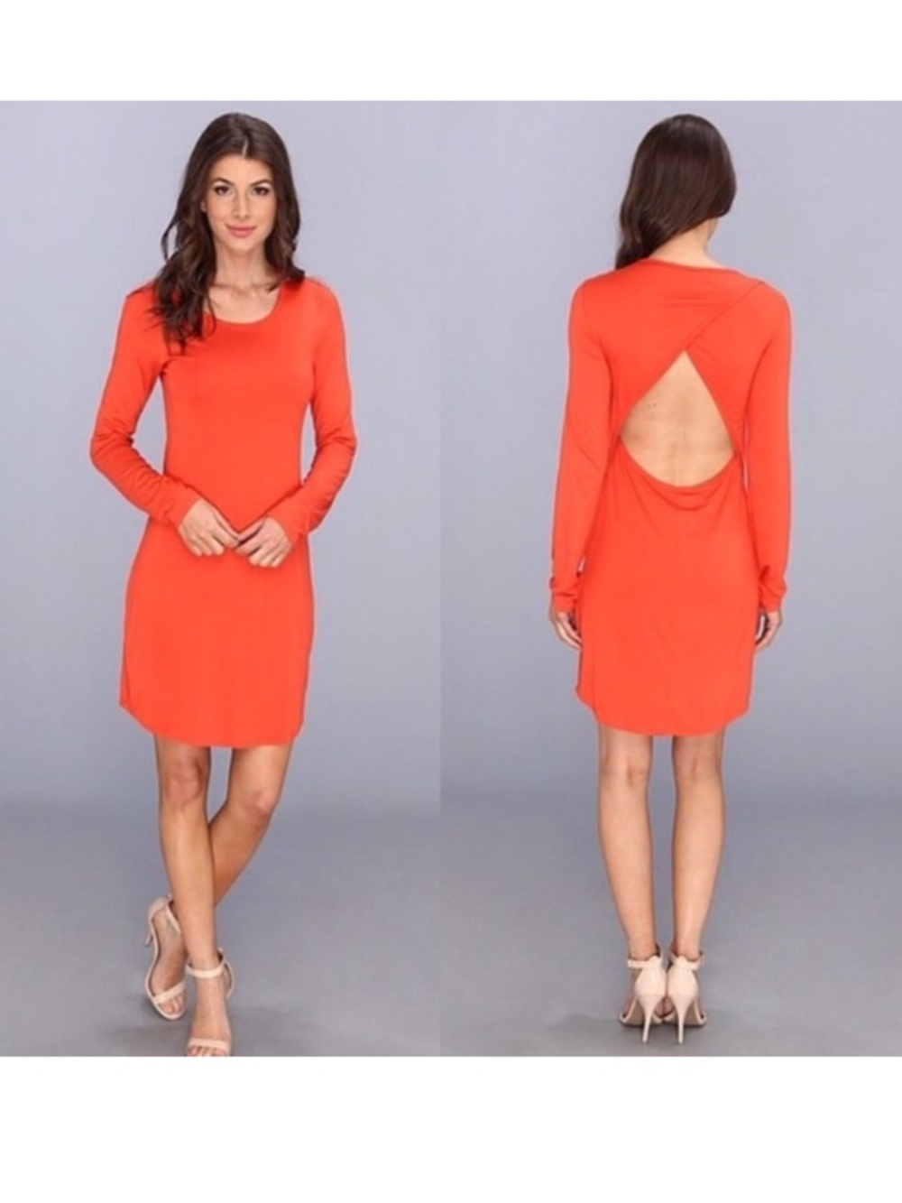 Trina Turk Kaylee Backless Long Sleeve Dress